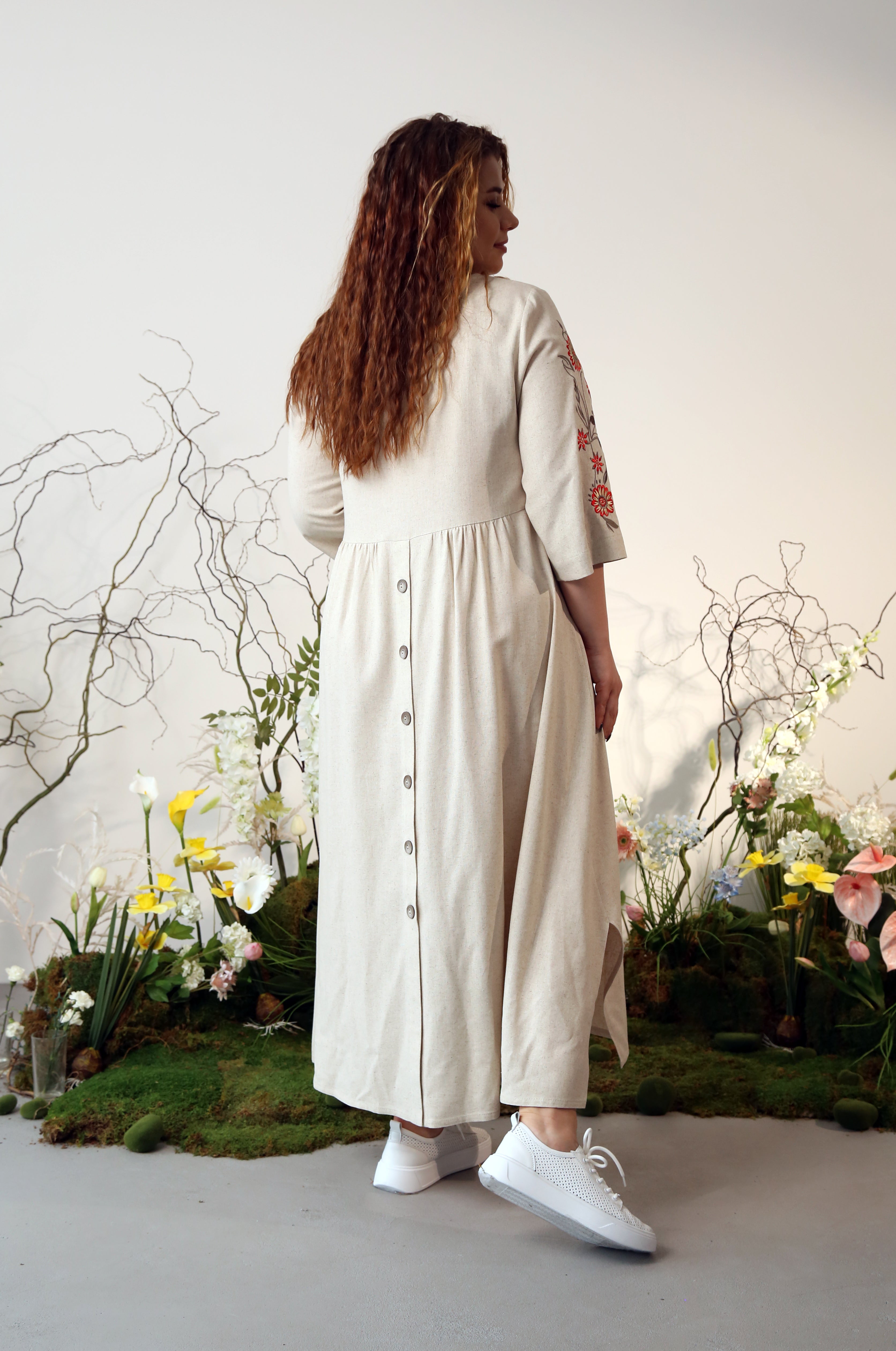 Boho Linen Maxi Dress