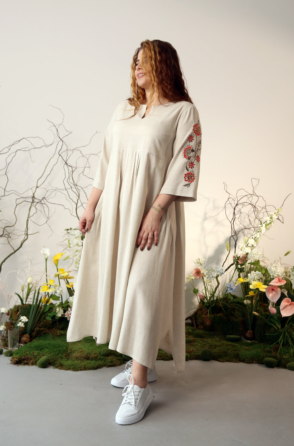 Boho Linen Maxi Dress