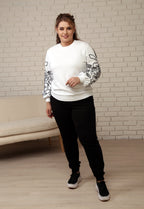 Plus Size 2 Piece Tracksuit Set