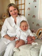 Baby Linen Embroidered Bodysuit