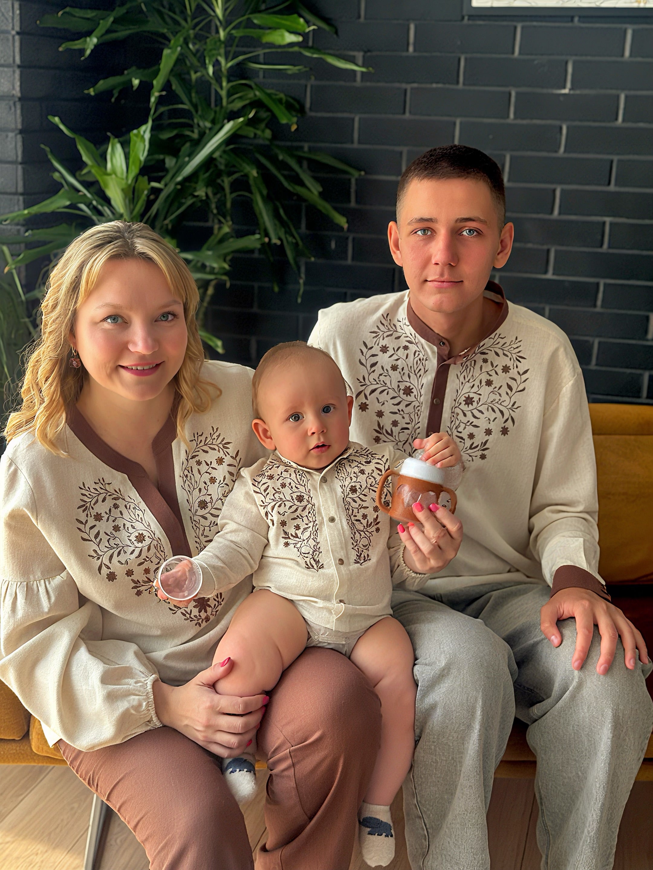 Christening baby linen outfit