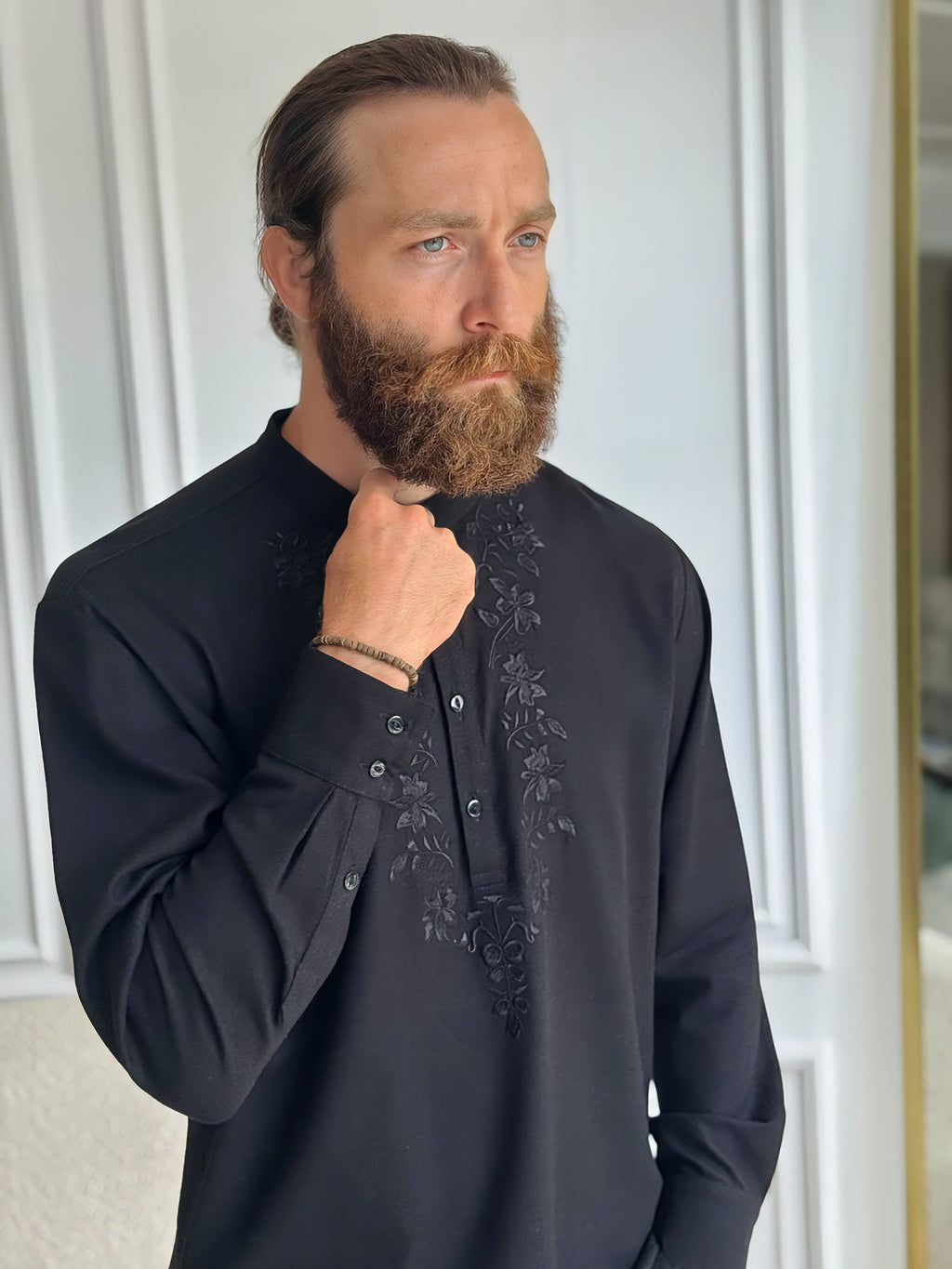 Green Long Sleeve Plus Size Men’s Shirt