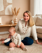 Baby Linen Embroidered Bodysuit